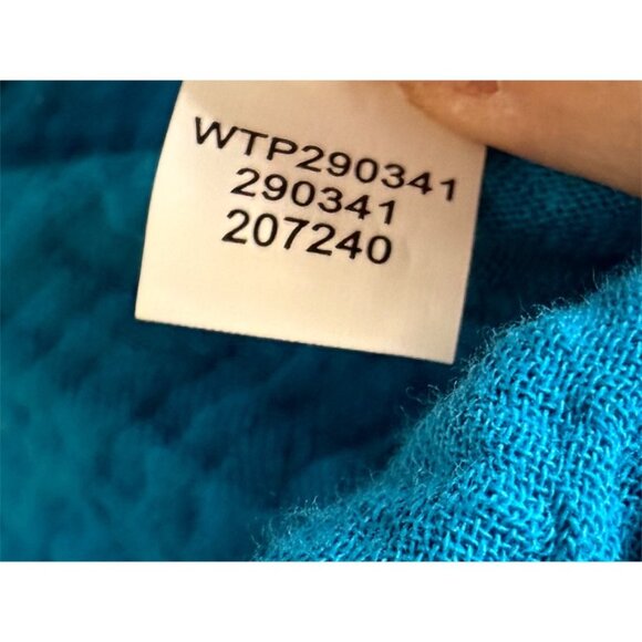 J.Jill Cotton-Gauze Split-Hem Tunic Lightweight Turquoise L - Picture 8 of 11